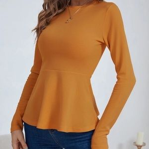 Long Sleeve Mustard Top